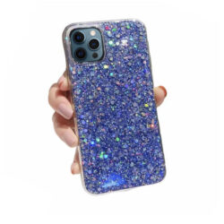 Coque iPhone Paillettes Bleu