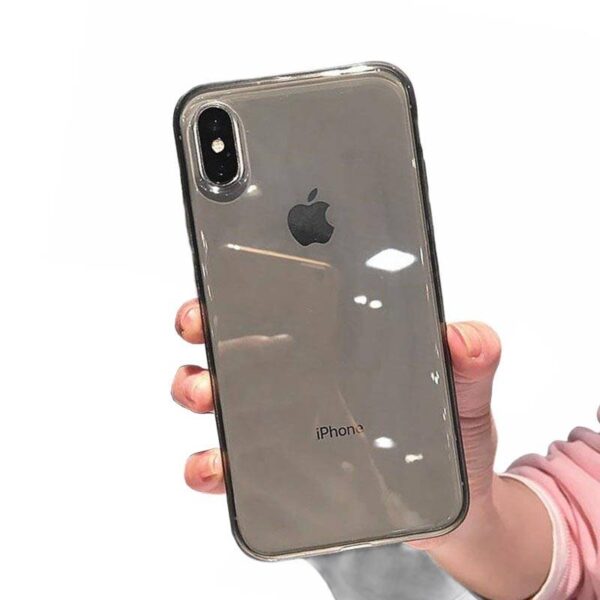 Coque iPhone Silicone transparent Noir