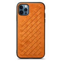 Coque iPhone Cuir Alcantara orange