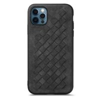 Coque iPhone Cuir Alcantara Noir
