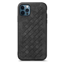 Coque iPhone Cuir Alcantara Noir