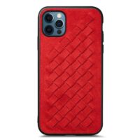 Coque iPhone Cuir Alcantara (Rouge)