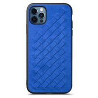 Coque iPhone Cuir Alcantara (bleu)