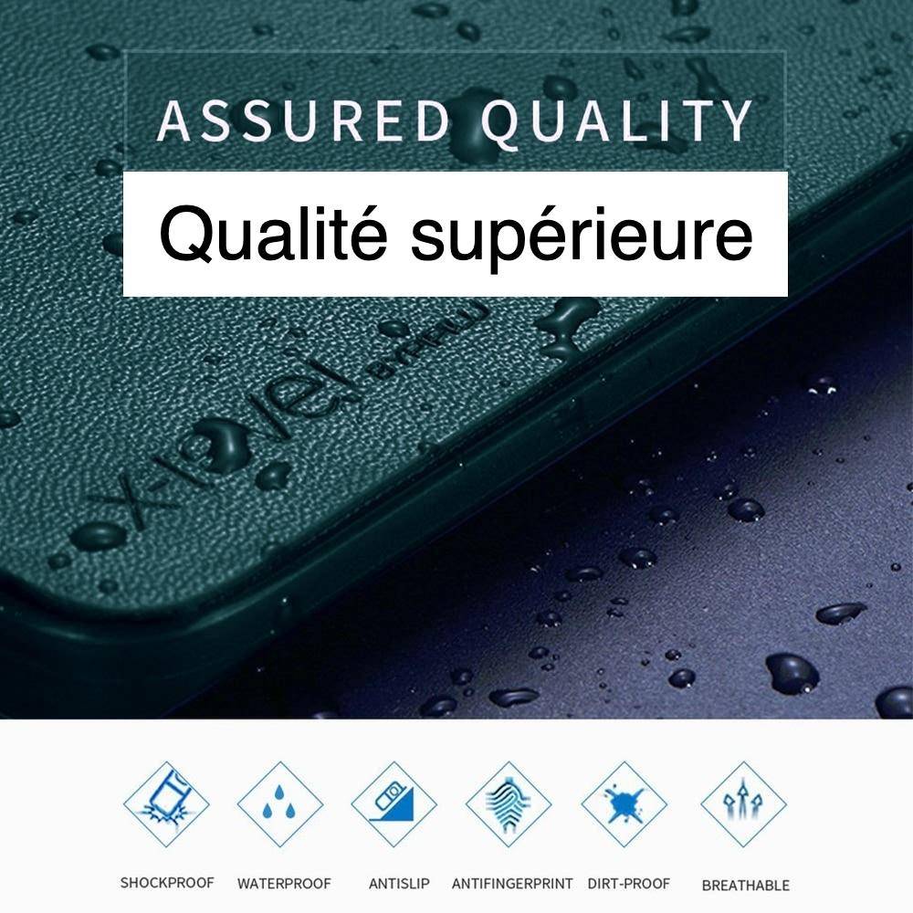 coque iPhone folio noir mat