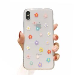 Coque iPhone Fleur multicolore