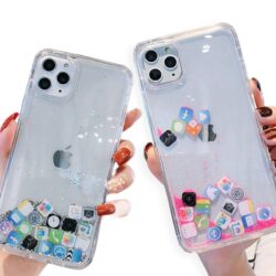 Coque transparente iPhone motif