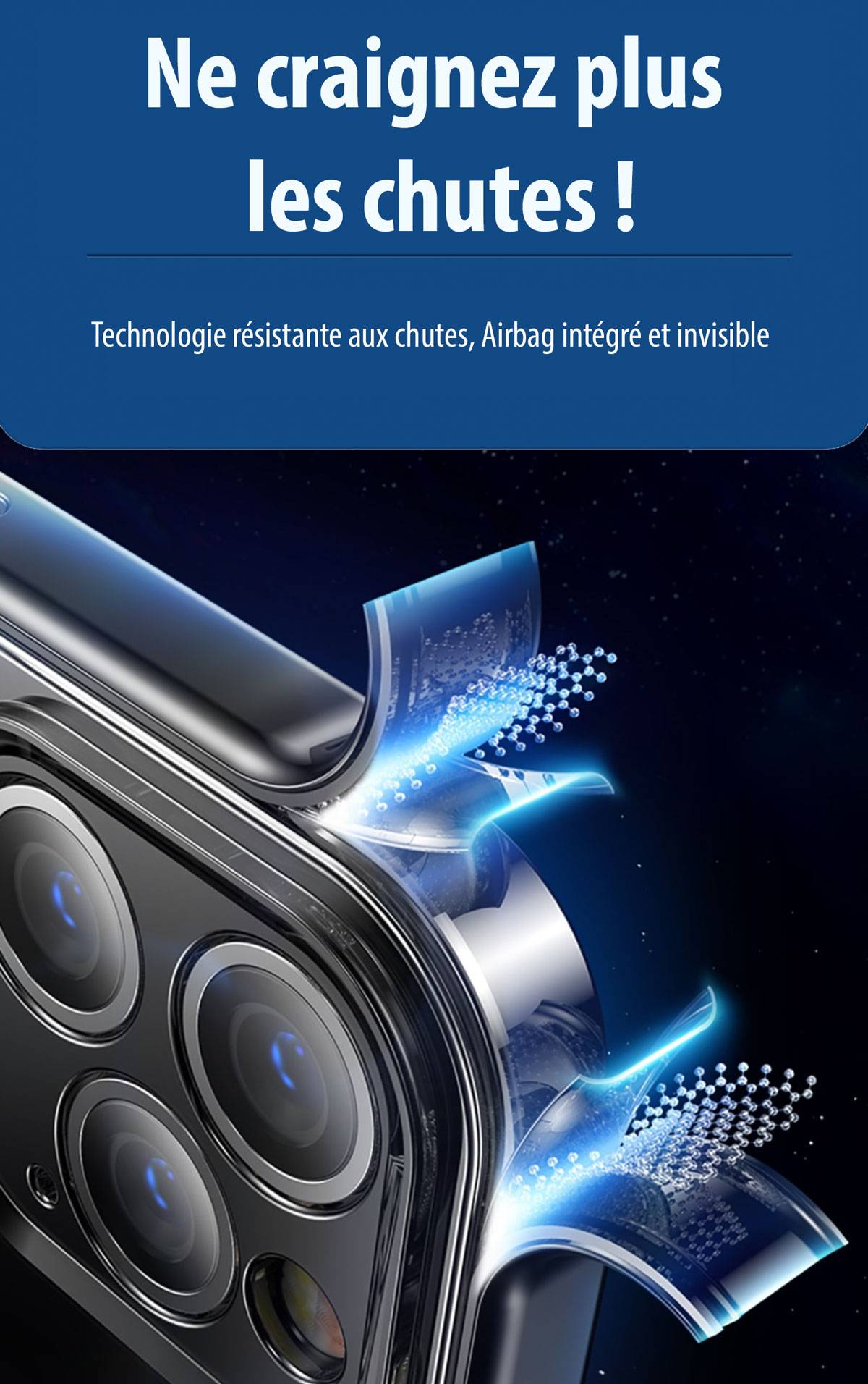 coque transparente iPhone résistante aux chutes