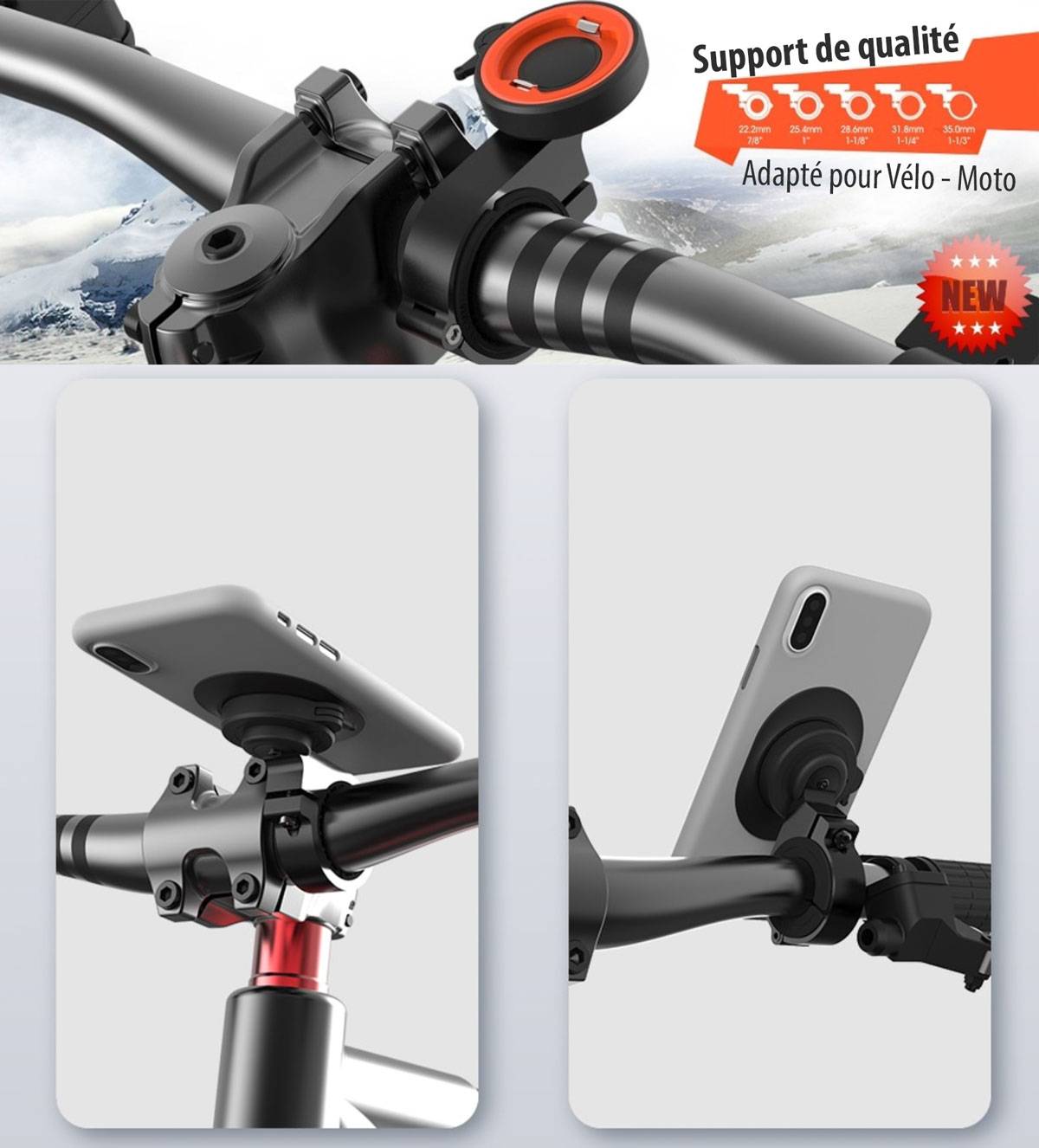 Support Smartphone pour vélo - moto de qualité