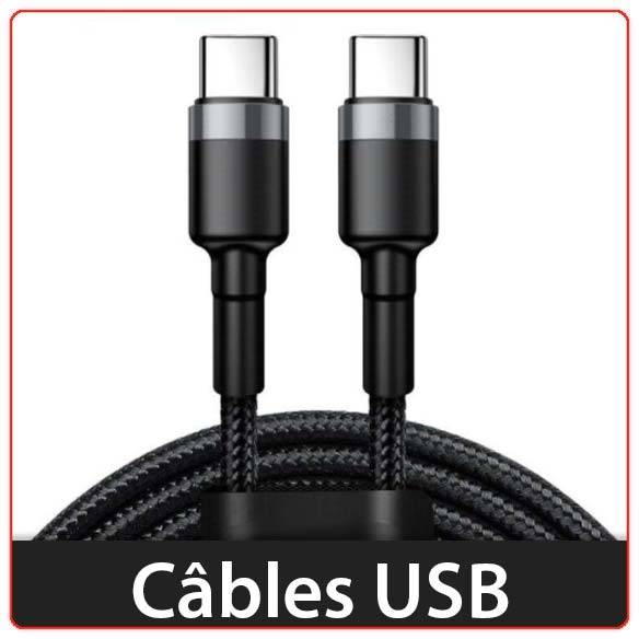 cable USB type c et cable lightning