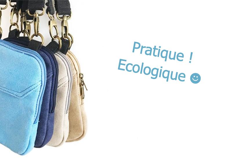 Sac bandoulière telephone portable ecologique