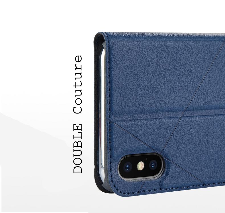 Etui Folio double couture pour iPhone