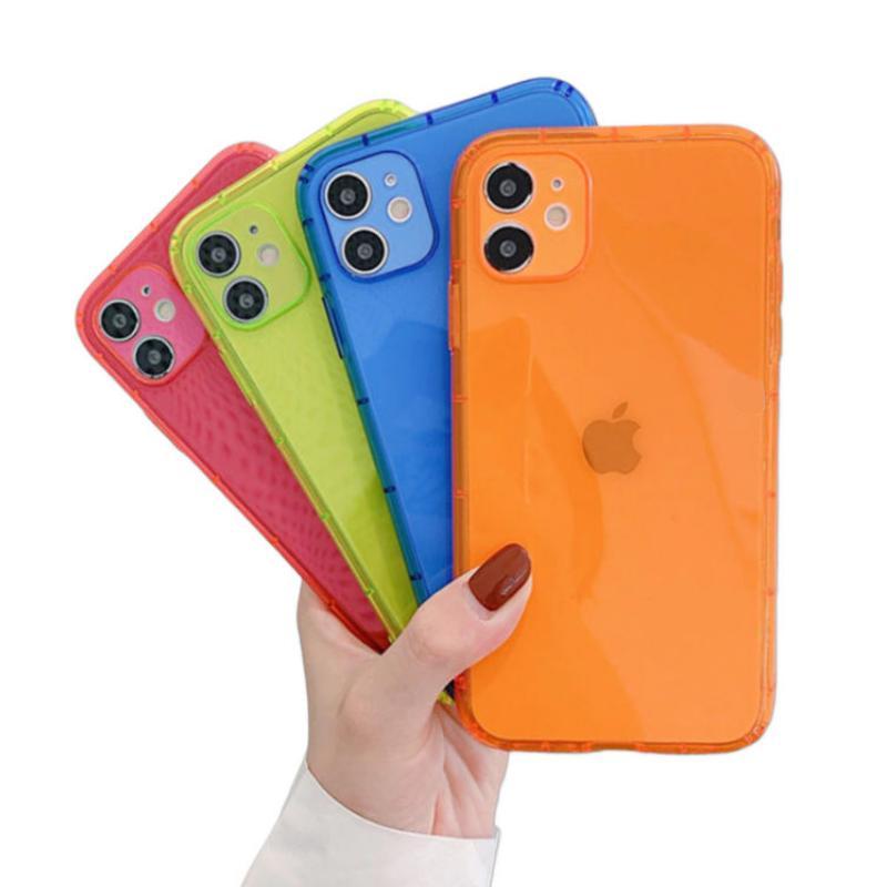 Coque Silicone iPhone | rouge-jaune-bleu-orange