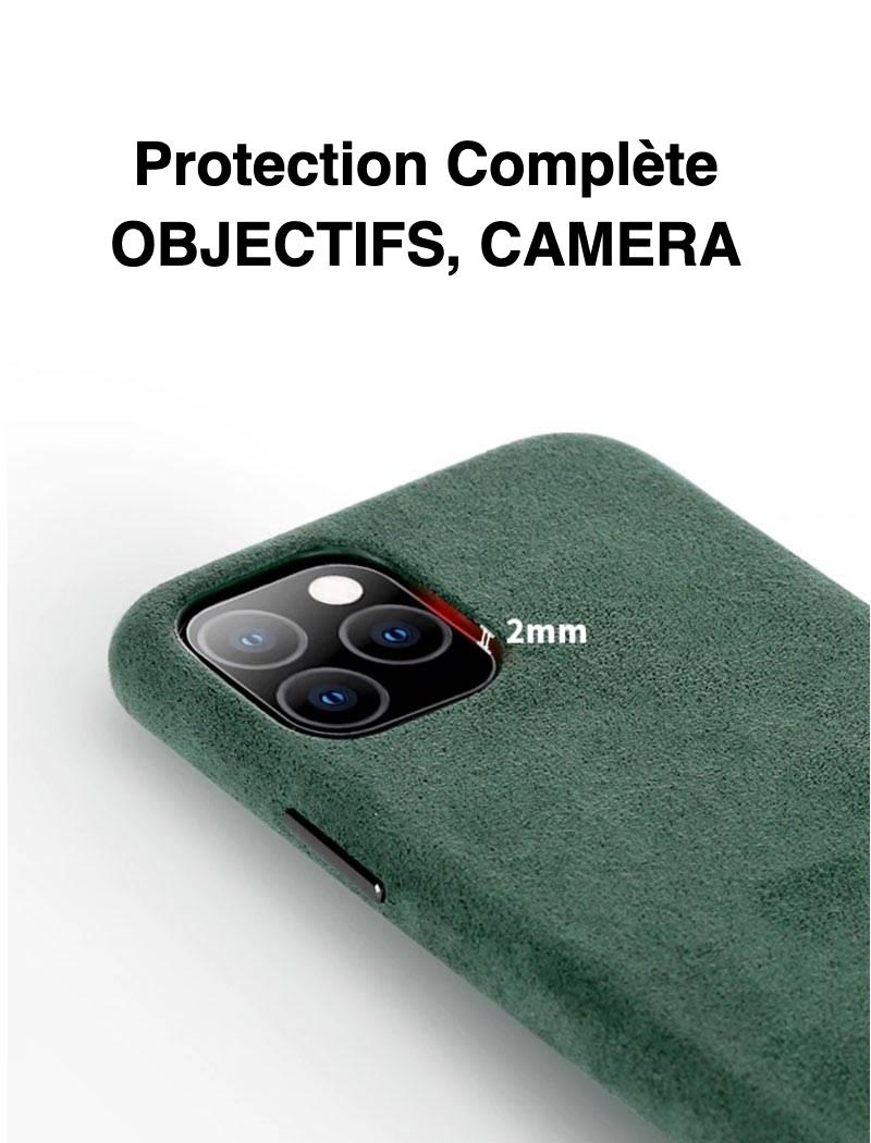 Coque iPhone 11 Alcantara - Protection objectifs et caméra