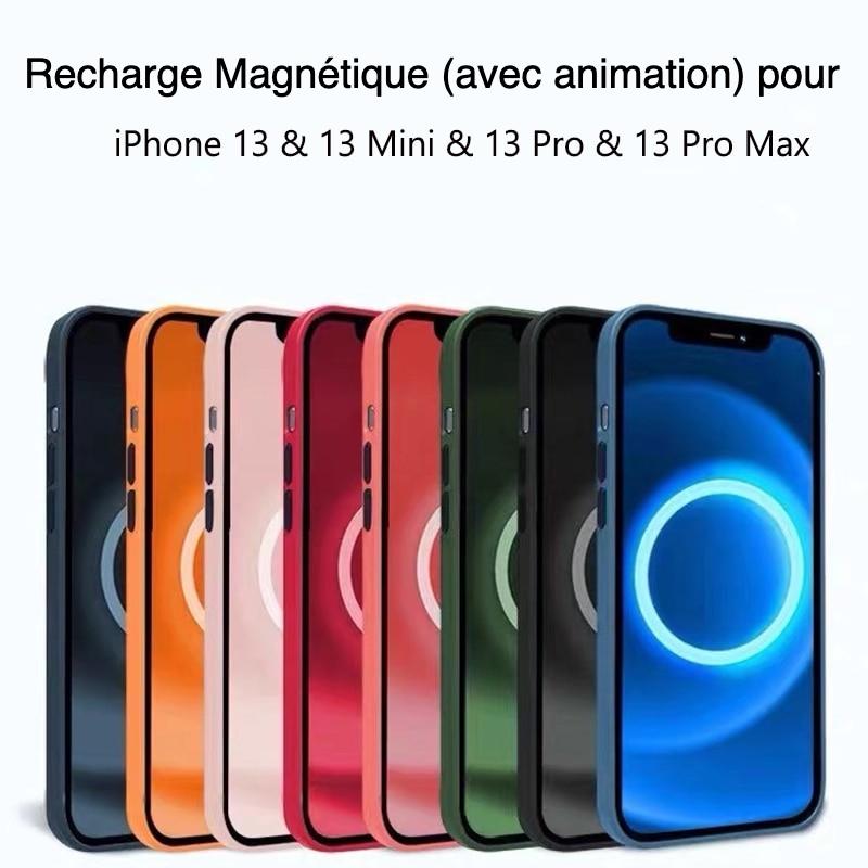 Coque iPhone 13 silicone magnétique
