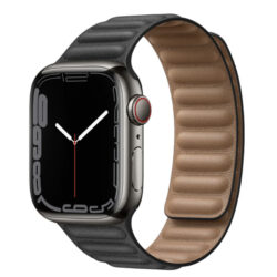 Bracelet Apple Watch Cuir noir