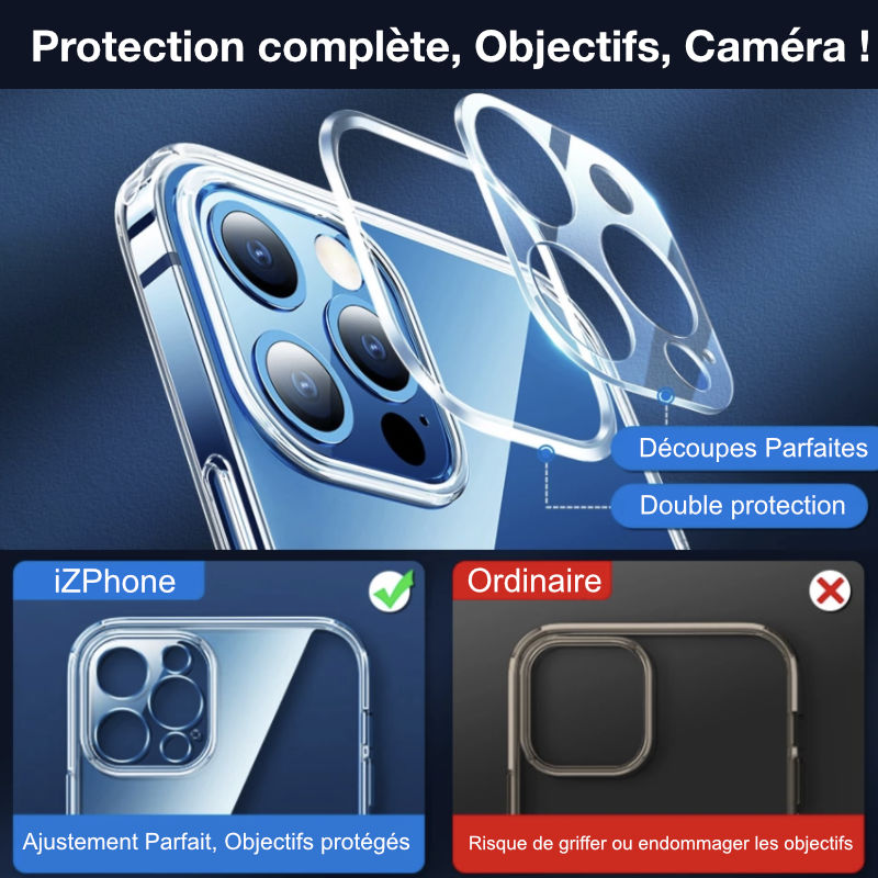 Coque transparente iPhone 13 protection caméra - iZPhone
