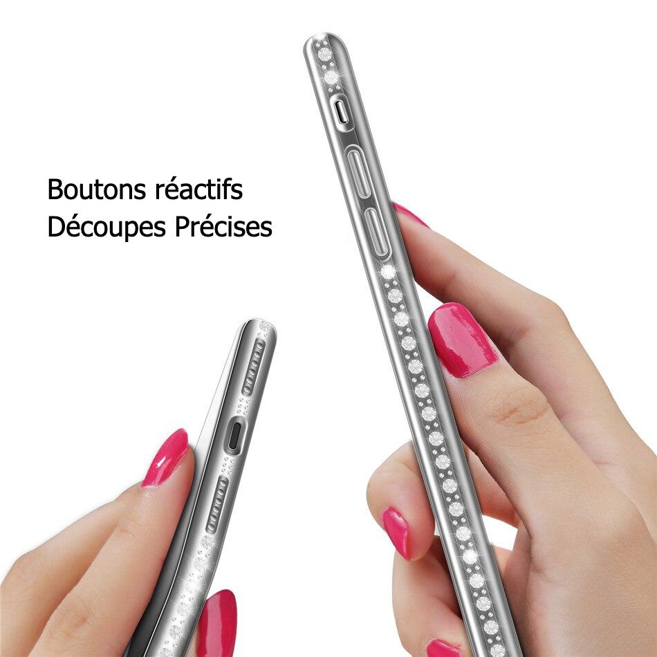 Coque transparence et Strass pour iPhone