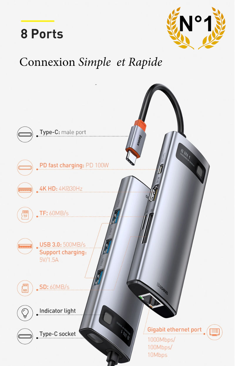 Numéro 1 - meilleur-hub-usb-c