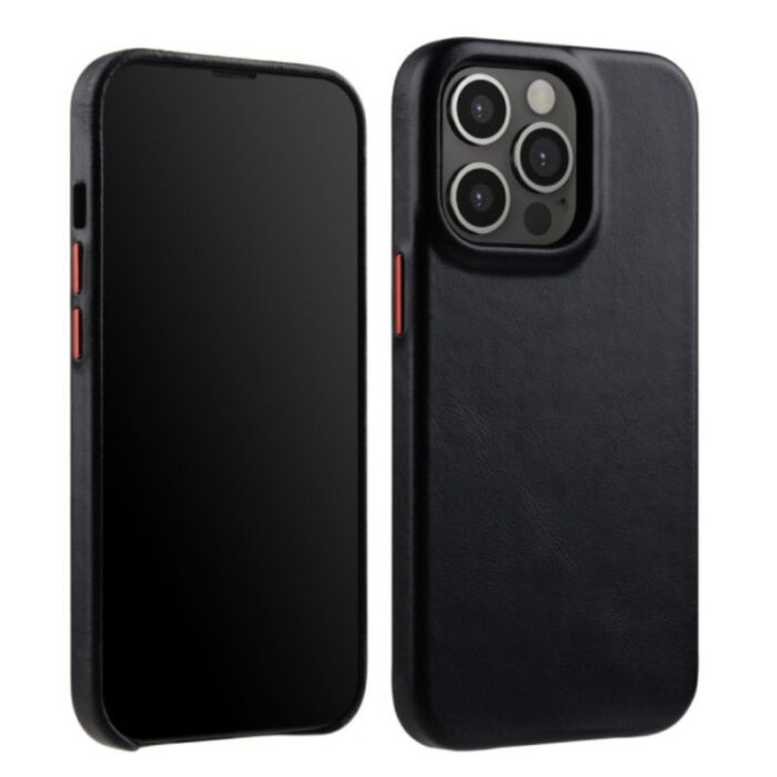 Coque iPhone 13 Cuir noir