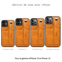 Coque dragonne cuir pour iPhone 12