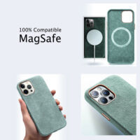 Coque iPhone 12 Alcantara sans fil