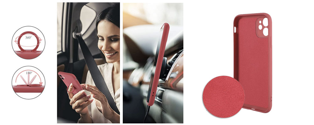 Coque iPhone anneau Rose