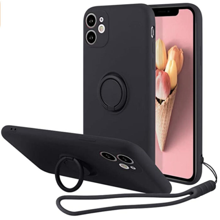 Coque iPhone anneau | Couleur noir
