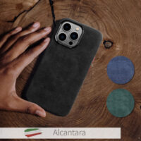 Coque iPhone 13 Cuir Alcantara