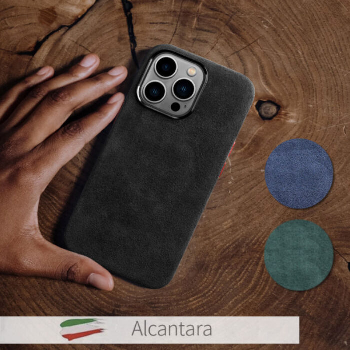 Coque iPhone 13 Cuir Alcantara