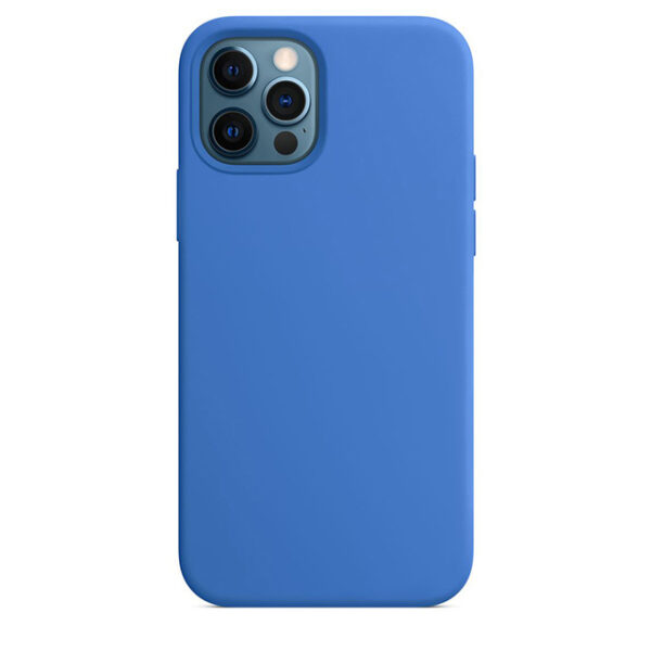 Coque iPhone 14 silicone bleu