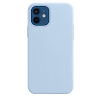 Coque iPhone en silicone bleu ciel