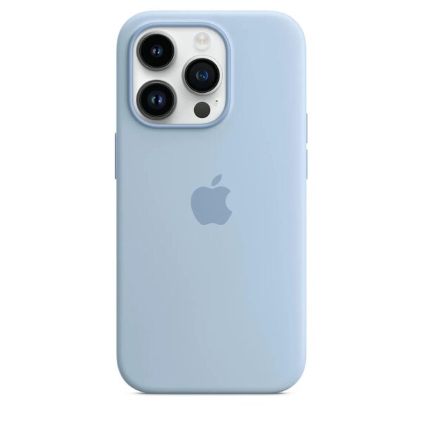 Coque en silicone pour iPhone 16 - Bleu pastel