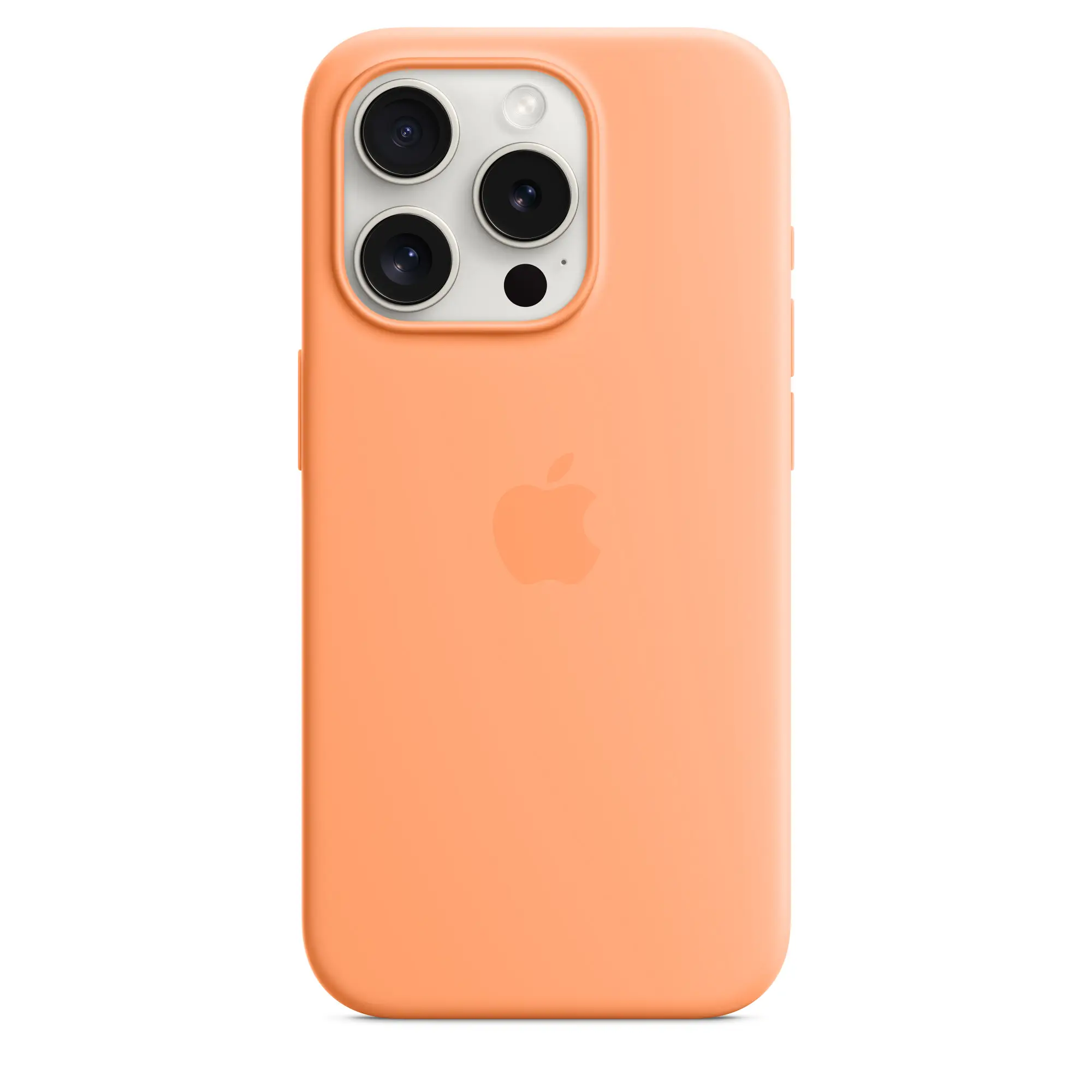 Coque iPhone 15 Pro silicone orange MagSafe – iZPhone