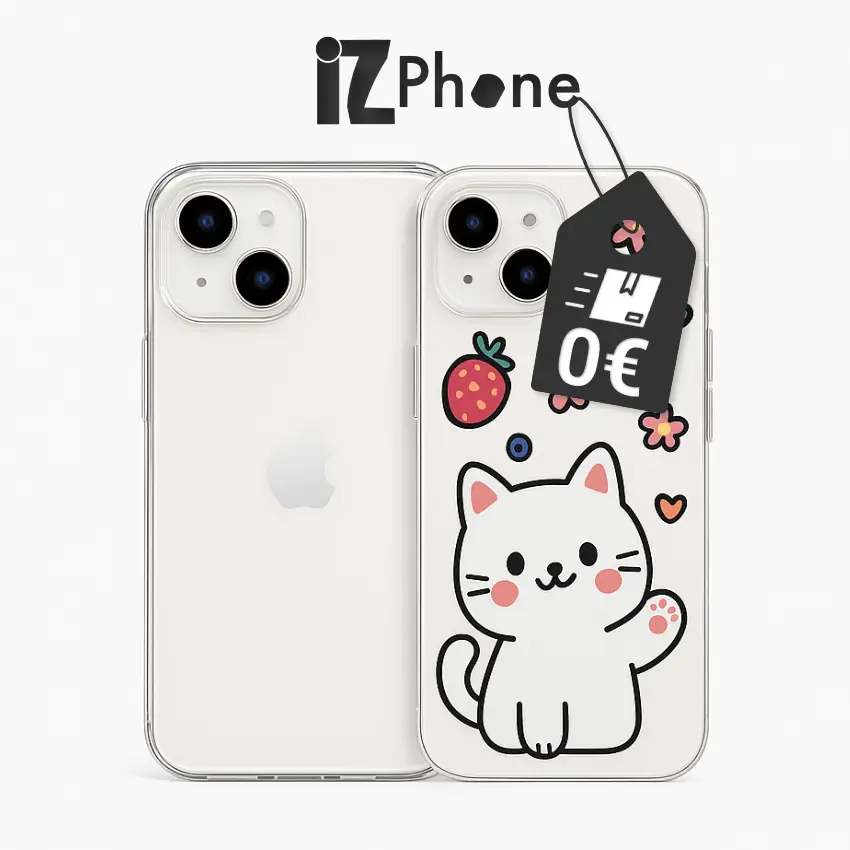 Coques iPhone iZPhone : une coque transparente et une coque kawaii avec livraison gratuite