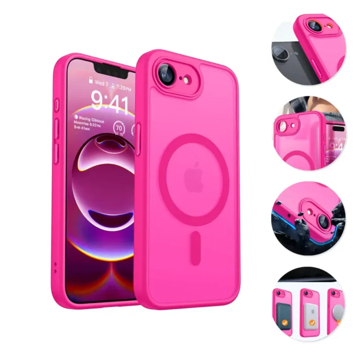 Coque iPhone 16e Rose MagSafe