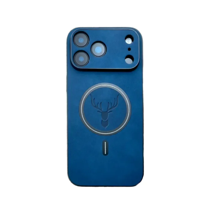 Coque iPhone 17 Pro Bleu Motif Cerf