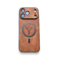 Coque iPhone 17 Pro MagSafe cuir brun foncé