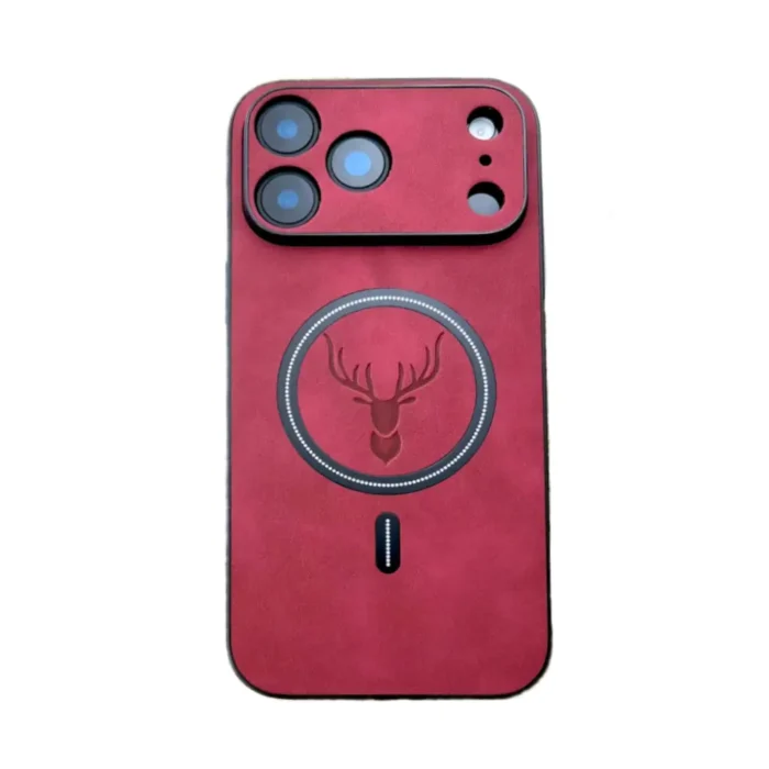 Coque iPhone 17 Pro Rouge Motif Cerf