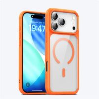 Coque iPhone 17 Orange Transparente