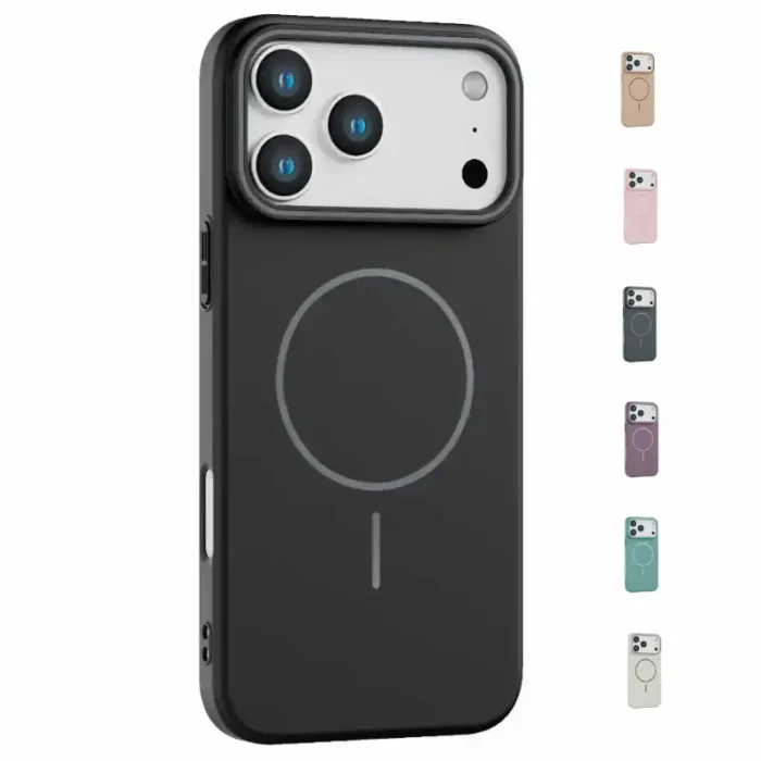 Coque iPhone 17 Noir compatible MagSafe