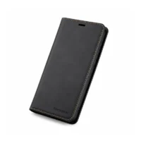 Coque Cuir Portefeuille iPhone 16 Noir