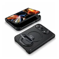 Coque iPhone Duo Antichoc avec support 360° | iZPhone Noir