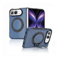Coque iPhone Duo Fold Carbonne Bleu