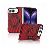 Coque iPhone Duo Fold Carbonne Rouge